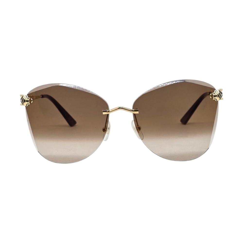 CARTIER SUNGLASSES Elegant Brown BEVELED LENSES